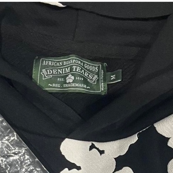 Black Denim Tears Hoodie Size Medium - Picture 3 of 3